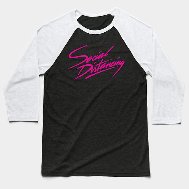 Social Distancing Baseball T-Shirt by FAKE NEWZ DESIGNS